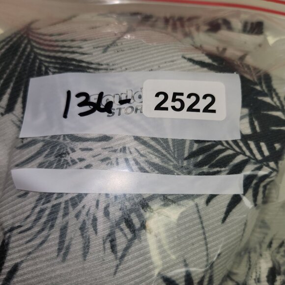 Nicole Miller Womens T L ropical Leaf Print Short Sleeve Button-Up pj set 2522 - Picture 11 of 11